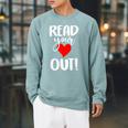 Read Your Heart Out Book Reading For Women & Men Raglan Sleeve Sweatshirt Cardinal Read Your Heart Out Book Reading For Women & Men Raglan Sleeve Sweatshirt Cardinal