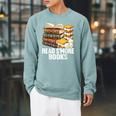 Read S'More Books Camping Themed Literacy Night Raglan Sleeve Sweatshirt Cardinal