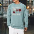 Read Smut Be Happy Dark Romance Merch Smutt Book Lover Women Raglan Sleeve Sweatshirt Cardinal