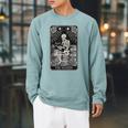 The Reader – Gothic Book Lover Dark Academia Raglan Sleeve Sweatshirt Cardinal