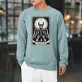 The Reader Tarot Card Books Skeleton Reading Book Raglan Sleeve Sweatshirt Cardinal The Reader Tarot Card Books Skeleton Reading Book Raglan Sleeve Sweatshirt Cardinal