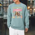 Take Me To Your Readers Groovy Book Reader Book Reading Raglan Sleeve Sweatshirt Cardinal