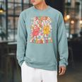 Reading Book Lover School Librarian Hooray It's Library Day Raglan Sleeve Sweatshirt Cardinal