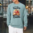 Reading Book Merch Booktok Bookish Book Bookwares Raglan Sleeve Sweatshirt Cardinal