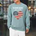 Reading Books Since 1776 American Reading Pride Raglan Sleeve Sweatshirt Cardinal
