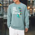 Reading Books For Girl Kids Bookworm Story Reader Raglan Sleeve Sweatshirt Cardinal