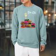 Reading Books Librarian Reader Nerd I'm Ok Teacher School Raglan Sleeve Sweatshirt Cardinal