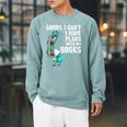 Reading Books For Men Women Bookworm Story Reader Raglan Sleeve Sweatshirt Cardinal