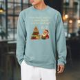 Reading Christmas Tree Book– Reading 6 7 Meme Raglan Sleeve Sweatshirt Cardinal