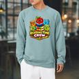 Reading Crew Teacher Literacy Classroom Book Raglan Sleeve Sweatshirt Cardinal
