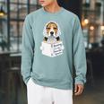 Reading Is My Favorite Sport Beagle Book Lover Raglan Sleeve Sweatshirt Cardinal