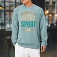 Reading Is My Favorite Sport Book Lover Reading Teacher For Men Women Kids Raglan Sleeve Sweatshirt Cardinal
