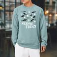Reading Frenzy Shark Love Books Teacher Read TShirt Raglan Sleeve Sweatshirt Cardinal Reading Frenzy Shark Love Books Teacher Read TShirt Raglan Sleeve Sweatshirt Cardinal