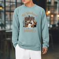 Reading Ghost Halloween Library Weekend Book Lovers Women Premium Tri-Blend Raglan Sleeve Sweatshirt Cardinal