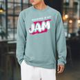 Reading Is My Jam Book Lover And Reading Teacher Men Women Kids Raglan Sleeve Sweatshirt Cardinal