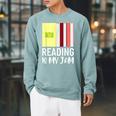 Reading Is My Jam Quote Teachers And Books Lovers For Men Women Kids Raglan Sleeve Sweatshirt Cardinal