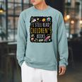 Reading Love Teacher Banned Book Day Reading Bookworm Lovers Raglan Sleeve Sweatshirt Cardinal