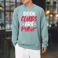 Reading Reader Bookworm Book Clubs Are Punk Raglan Sleeve Sweatshirt Cardinal Reading Reader Bookworm Book Clubs Are Punk Raglan Sleeve Sweatshirt Cardinal