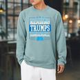 Reading Trumps Ignorance Democrat Book Reading Literary Raglan Sleeve Sweatshirt Cardinal