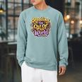 Reading Is Out Of This World Reader Book Him Her Library Raglan Sleeve Sweatshirt Cardinal