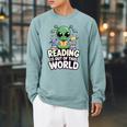 Reading Is Out Of This World Space Book Lover Bookworm Raglan Sleeve Sweatshirt Cardinal Reading Is Out Of This World Space Book Lover Bookworm Raglan Sleeve Sweatshirt Cardinal