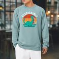 Readosaurus Reading Book Dino Fossils Dinsosaur Raglan Sleeve Sweatshirt Cardinal