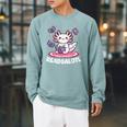 Readsalotl Axolotl Kawaii Anime Book Lover Reading Raglan Sleeve Sweatshirt Cardinal Readsalotl Axolotl Kawaii Anime Book Lover Reading Raglan Sleeve Sweatshirt Cardinal