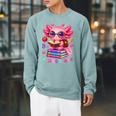 Readsolotl Axolotl Reading Book Lover Teacher Kids Raglan Sleeve Sweatshirt Cardinal Readsolotl Axolotl Reading Book Lover Teacher Kids Raglan Sleeve Sweatshirt Cardinal