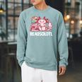 Readsolotl Axolotl Reading Fish Books Lizard Raglan Sleeve Sweatshirt Cardinal