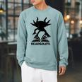Readsolotl Axolotls Funny Kids Reading Fish Books Kawaii Raglan Sleeve Sweatshirt Cardinal