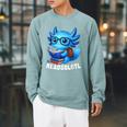 Readsolotl Blue Kawaii Axolotl Book Lover Reading Raglan Sleeve Sweatshirt Cardinal Readsolotl Blue Kawaii Axolotl Book Lover Reading Raglan Sleeve Sweatshirt Cardinal