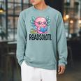 Readsolotl Cute Axolotl Reading Book Kawaii Pink Aesthetic Raglan Sleeve Sweatshirt Cardinal Readsolotl Cute Axolotl Reading Book Kawaii Pink Aesthetic Raglan Sleeve Sweatshirt Cardinal