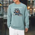 I Require Books Raccoon Raglan Sleeve Sweatshirt Cardinal