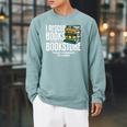 I Rescue Books Trapped Bookstore Book Reader Bookworm Raglan Sleeve Sweatshirt Cardinal