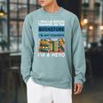 I Rescue Books And Trapped In The Bookstore Retro Bookreader Raglan Sleeve Sweatshirt Cardinal