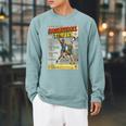 Retro Basketball Player Comic Book Style Dunker Graphic Raglan Sleeve Sweatshirt Cardinal