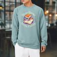 Retro Book Lover Coffee Drinking Reading Librarian Readers Raglan Sleeve Sweatshirt Cardinal