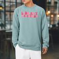 Retro Groovy Library Assistant Librarian Reader Books Raglan Sleeve Sweatshirt Cardinal