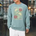Retro Wuthering Heights Gothic Book Lover Classic Literature Raglan Sleeve Sweatshirt Cardinal