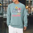Rock Paper Scissors Nothing Beats Reading Book Lover Raglan Sleeve Sweatshirt Cardinal