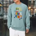 This Is How I Roll Rainbow Book Cart Queer Bookish Raglan Sleeve Sweatshirt Cardinal This Is How I Roll Rainbow Book Cart Queer Bookish Raglan Sleeve Sweatshirt Cardinal