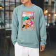 Romance Novels Really Good Stories Tarot Card Book Lover Raglan Sleeve Sweatshirt Cardinal