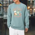 I Run ON HOT Tea & Books Reader Reading Meme Raglan Sleeve Sweatshirt Cardinal