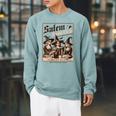 Salem Book Club Bookish Halloween Retro Salem Witch Book Raglan Sleeve Sweatshirt Cardinal Salem Book Club Bookish Halloween Retro Salem Witch Book Raglan Sleeve Sweatshirt Cardinal