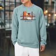 San Francisco Big Cat Reading Book Golden Gate Bridge Raglan Sleeve Sweatshirt Cardinal San Francisco Big Cat Reading Book Golden Gate Bridge Raglan Sleeve Sweatshirt Cardinal