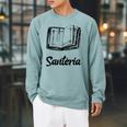 Santeria Bruja Book Raglan Sleeve Sweatshirt Cardinal