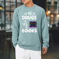 Say No To Say Yes To Books Shirt Red Ribbon Week Raglan Sleeve Sweatshirt Cardinal Say No To Say Yes To Books Shirt Red Ribbon Week Raglan Sleeve Sweatshirt Cardinal