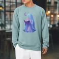 Scary Reading Book Lovers Halloween Costume Pastel Ghost Raglan Sleeve Sweatshirt Cardinal