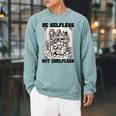 Be Selfless Not Shelfless Book Lover Bookworm Reading Raglan Sleeve Sweatshirt Cardinal