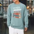 Shhh Happens I'm The Librarian Book Lover Raglan Sleeve Sweatshirt Cardinal